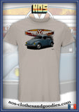 tee shirt coton unisex VW cox 1302 bleue