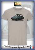 tee shirt unisex VW Cox bleue clair