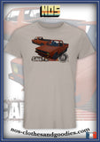 tee shirt unisex VW Caddy orange blason av/ar
