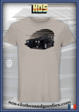 tee shirt unisex VW Golf 2 GTI cabriolet noire
