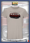 tee shirt unisex VW combi T3 rouge