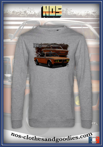 sweat  classique unisex BMW E9 3.00 CSL 2800 orange 1973