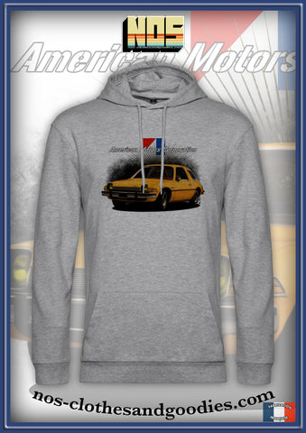 unisex hooded zip sweatshirt AMC PACER yellow