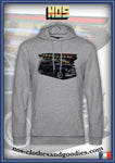 unisex hooded zip sweatshirt Chevrolet Fleetline 1948 black