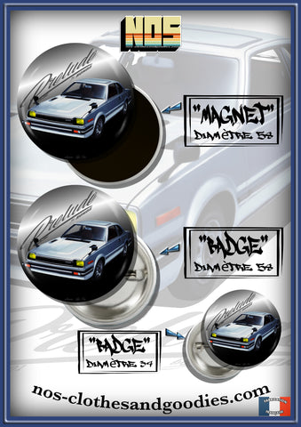 Badge / magnet / porte clé décapsuleur HONDA prélude mk1 grise