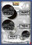 Badge /Magnet/ porte clé décapsuleur  Panhard Dyna X 86 1951 avant/arrière