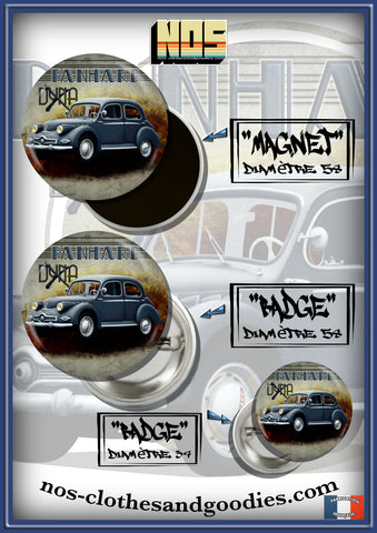 Badge /Magnet/ porte clé décapsuleur  Panhard Dyna X 86 1951