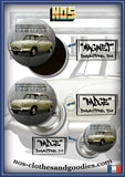 Badge /Magnet/ porte clé décapsuleur  Panhard Dyna Z verte