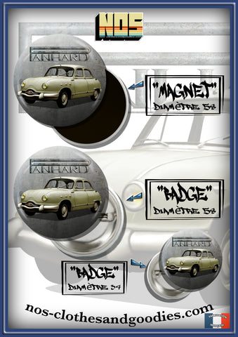 Badge /Magnet/ porte clé décapsuleur  Panhard Dyna Z verte