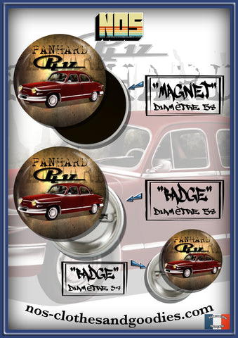 Badge /Magnet/ porte clé décapsuleur  Panhard PL 17 Rouge 1961