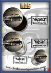 Badge /Magnet/ porte clé décapsuleur  Panhard PL 17 noir et blanc