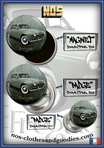Badge/magnet/porte clé décapsuleur Renault Frégate verte