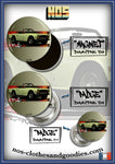 Badge / magnet / porte clé décapsuleur Triumph TR6 jaune