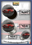 Badge /magnet / porte clé décapsuleur VW Golf 2 GTI rouge