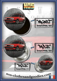 Badge /magnet / porte clé décapsuleur VW Golf 2 GTI rouge