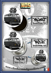 Badge / Magnet / porte clé décapsuleur VW T1 50 shades of grey