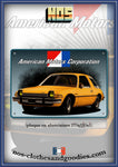 Plaque métal décorative AMC PACER jaune