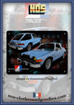 Plaque métal décorative AMC PACER LT 1980 bleu av/ar