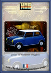 Plaque métal décorative Austin mini de luxe 1966