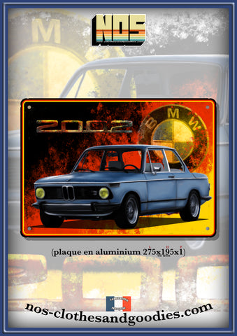 Plaque métal décorative BMW 2002