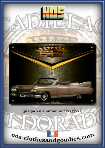 Plaque métal décorative Cadillac eldorado 1959