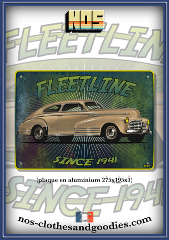 Plaque métal décorative Chevrolet Fleetline aerosedan 1942