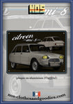 Plaque métal décorative Citroën Ami 8 beige av/ar 1974