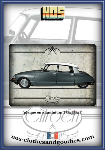 Plaque métal décorative Citroën DS 21 D super 5 profil