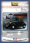 Plaque métal décorative Fiat 500A topolino noire