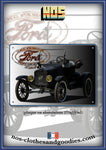 Plaque métal décorative Ford T Runabout noir