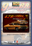 Plaque métal décorative Ford Torino Gt sportsroof 429 cobra jet 1970