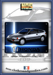 Plaque métal décorative HONDA CRX MK2 grise