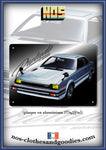Plaque métal décorative HONDA Prélude MK1 grise