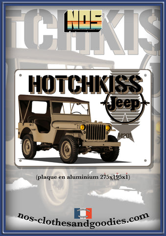 Plaque métal décorative Jeep Hotchkiss M201 1957