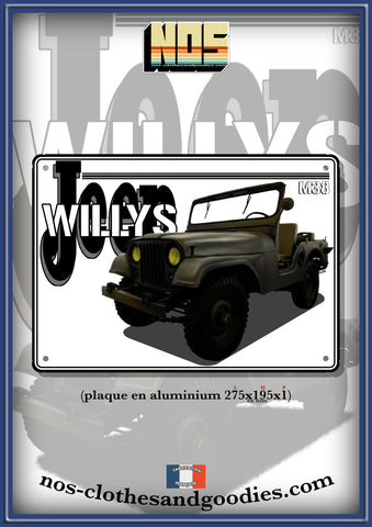 Plaque métal décorative Jeep Willys M38 1951