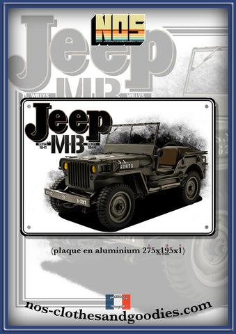 Plaque métal décorative Jeep Willys MB 41/44