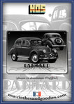 Plaque métal décorative Panhard Dyna X 86 1951 avant / arrière