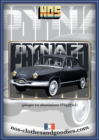 Plaque métal décorative Panhard Dyna Z noire