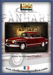 Plaque métal décorative Panhard PL17 1961 rouge
