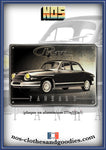 Plaque métal décorative Panhard PL17 noir et blanc