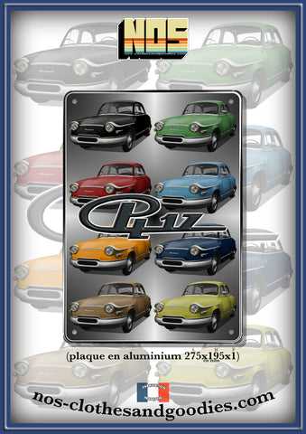 Plaque métal décorative Panhard PL17 multicolor