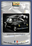 Plaque métal décorative Peugeot 203 noire