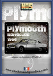 Plaque métal décorative Plymouth Barracuda 1964