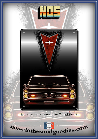 Plaque métal décorative Pontiac GTO  "face"