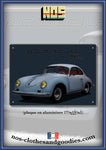 Plaque métal décorative Porsche 356 A T2 coupé 1958