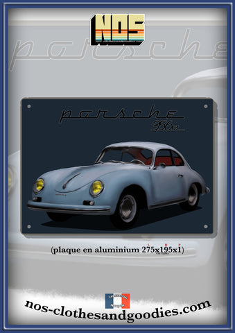 Plaque métal décorative Porsche 356 A T2 coupé 1958