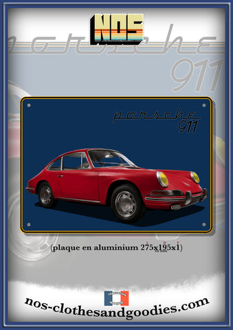 Plaque métal décorative Porsche 911 1964