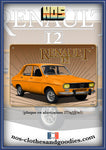 Plaque métal décorative Renault 12 orange