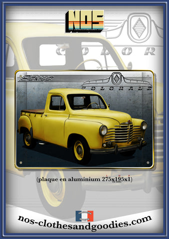 Plaque métal décorative Renault colorale pick up