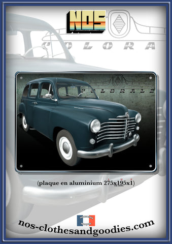 Plaque métal décorative Renault colorale verte